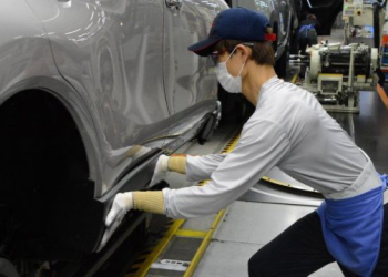 The production of Toyota cars in Japan was suspended today and production will resume tomorrow, Wednesday